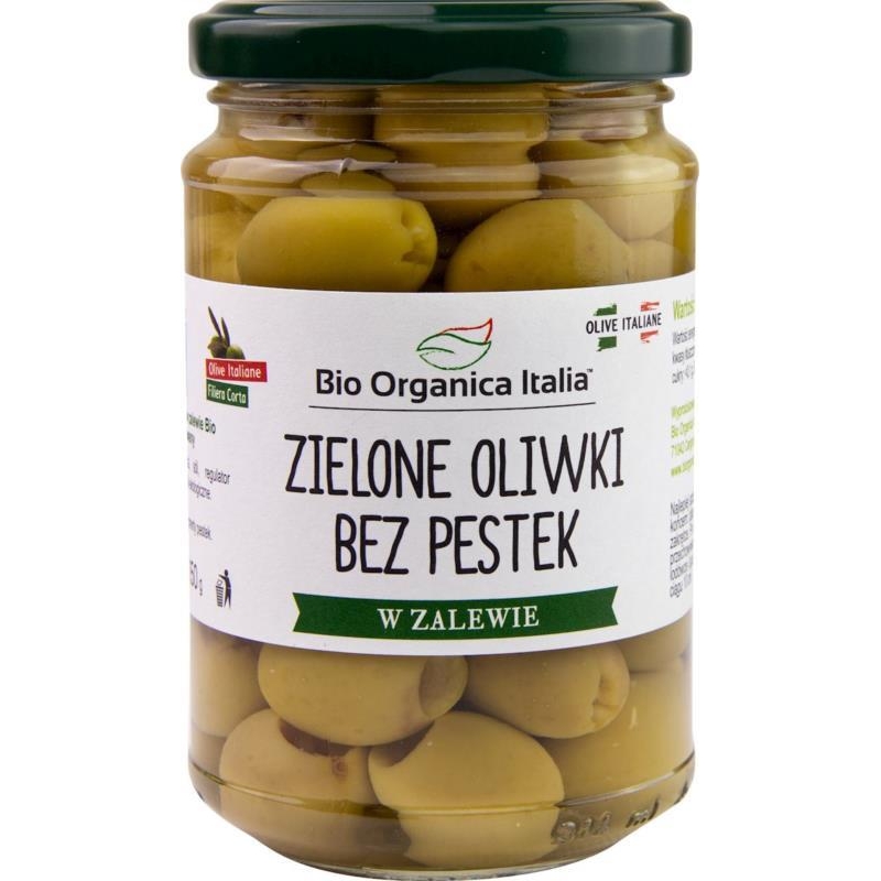 Oliwki Zielone Bez Pestek W Zalewie Bio G Biorganica Nuova