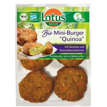 MINI BURGERY WARZYWNE Z KOMOSĄ RYŻOWĄ BI O 195 g - LOTUS