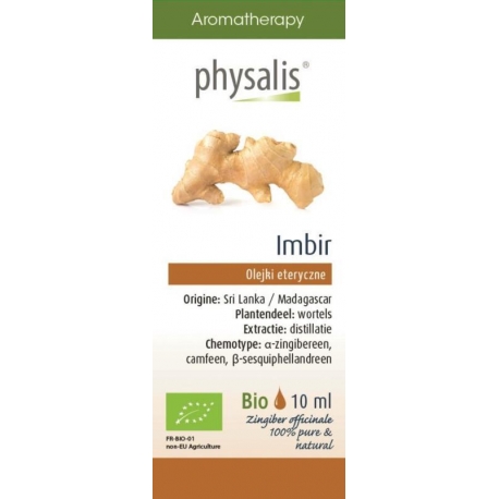 OLEJEK ETERYCZNY IMBIR (GEMBER) BIO 10 m l - PHYSALIS