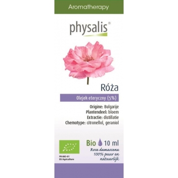 OLEJEK ETERYCZNY RÓŻA DAMASCEŃSKA (ROOS)  BIO 10 ml - PHYSALIS