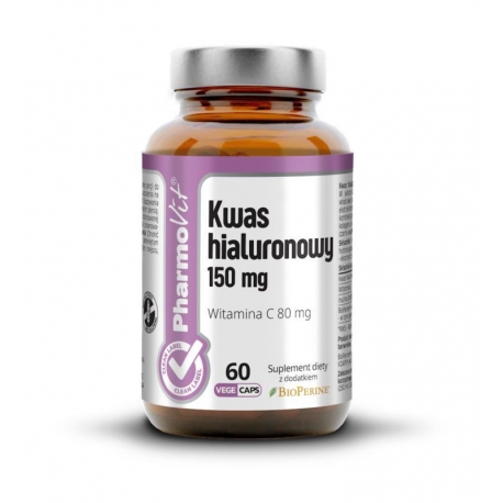 KWAS HIALURONOWY 60 KAPSUŁEK 33,78 g - P HARMOVIT (CLEAN LABEL)