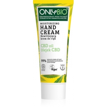 KREM DO RĄK NAWILŻAJĄCY OLEJEK CBD ECO 7 5 ml - ONLY BIO