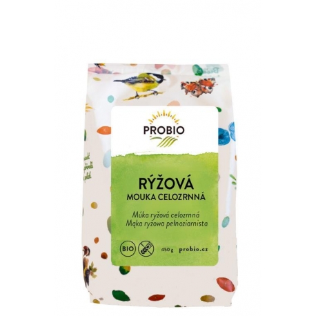 MĄKA RYŻOWA PEŁNOZIARNISTA BEZGLUTENOWA  BIO 450 g - PROBIO