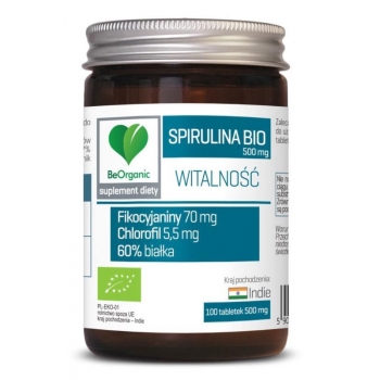 SPIRULINA BIO 100 TABLETEK (500 mg) - BE  ORGANIC