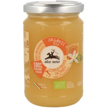 MIÓD NEKTAROWY Z KWIATÓW CYTRUSOWYCH BIO  400 g - ALCE NERO