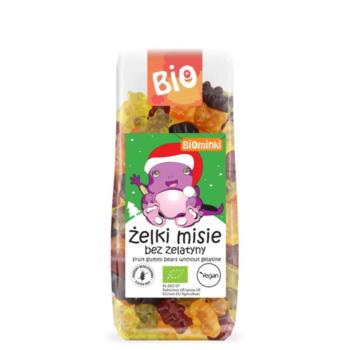 ŻELKI (MISIE) BEZ ŻELATYNY BEZGLUTENOWE  BIO 150 g - BIOMINKI (EDYCJA ŚWIĄTECZNA)