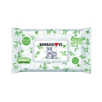CHUSTECZKI BAMBUSOWE NAWILŻANE 60 szt. -  BAMBOOLOVE