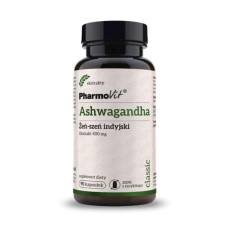 ASHWAGANDHA EKSTRAKT (400 mg) 90 KAPSUŁE K 45 g - PHARMOVIT (CLASSIC)