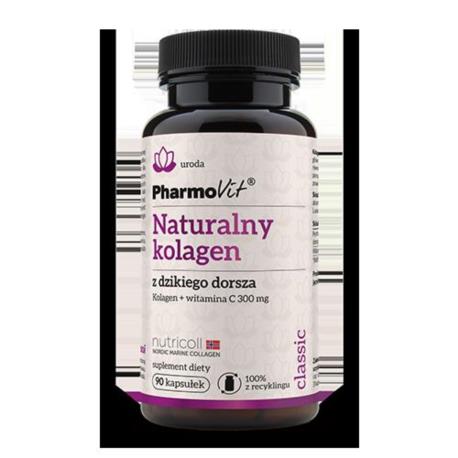 KOLAGEN Z DZIKIEGO DORSZA + WITAMINA C B EZGLUTENOWY 90 KAPSUŁEK - PHARMOVIT (CLA