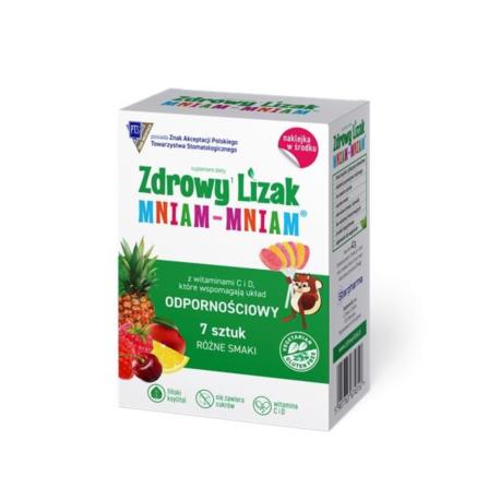 LIZAK MIX SMAKÓW Z WITAMINAMI NA ODPORNO ŚĆ BEZGLUTENOWY (7 x 6 g) 42 g - MNIAM M