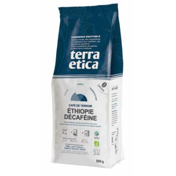 KAWA ZIARNISTA BEZ.KOFEINOWA ARABICA 100 % ETIOPIA FAIR TRADE BIO 500 g - TERRA E