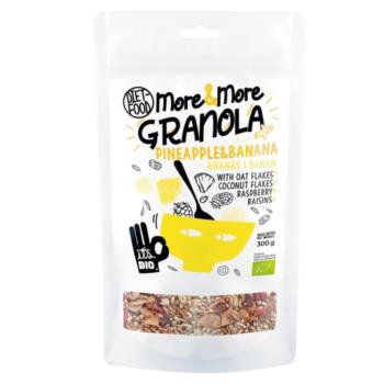 GRANOLA Z ANANASEM I BANANEM BIO 300 g -  DIET-FOOD (MORE & MORE)