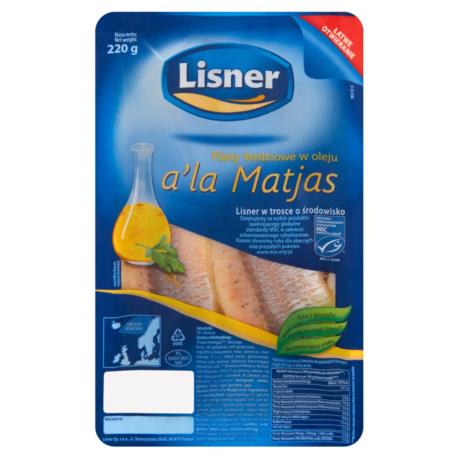 Lisner Filety śledziowe w oleju a'la Mat jas 220 g