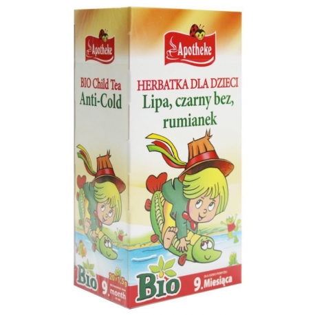 HERBATKA DLA DZIECI - NA PRZEZIĘBIENIE B IO 20 x 1,5 g - APOTHEKE