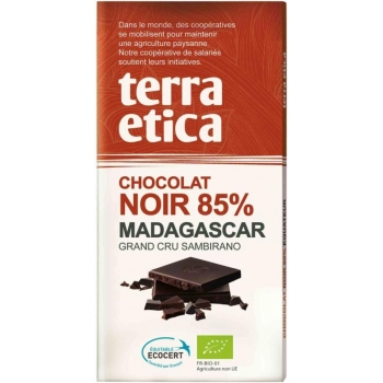 CZEKOLADA GORZKA 85% MADAGASKAR FAIR TRA DE BIO 100 g - TERRA ETICA