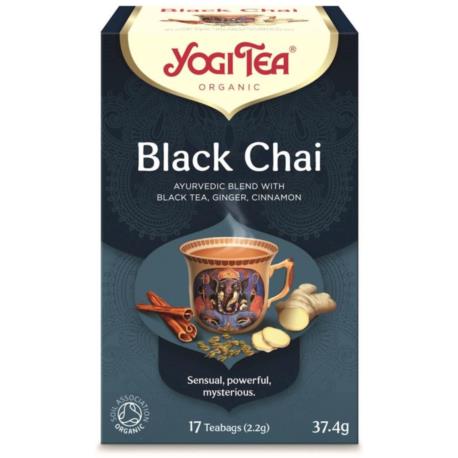 HERBATA CZARNA BLACK CHAI Z IMBIREM I CY NAMONEM BIO (17 x 2,2 g) - YOGI TEA