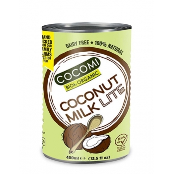 COCONUT MILK - NAPÓJ KOKOSOWY LIGHT (9 %  TŁUSZCZU) BIO 400 ml (PUSZKA) - COCOMI