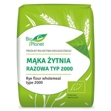 MĄKA ŻYTNIA RAZOWA TYP 2000 BIO 1 kg - B IO PLANET
