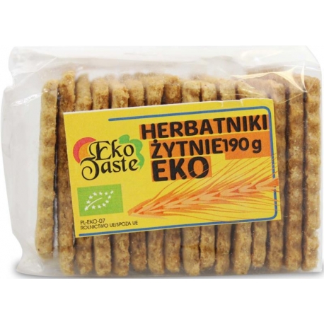 HERBATNIKI WEGAŃSKIE ŻYTNIE BIO 190 g -  EKO TASTE (TAST)