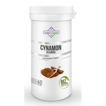 CYNAMON CEJLOŃSKI EKSTRAKT 400mg 60 KAPS UŁEK - SOUL FARM