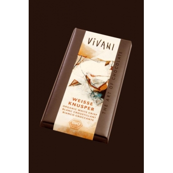 CZEKOLADA BIAŁA Z CHRUPIĄCYM RYŻEM BIO 1 00 g- VIVANI