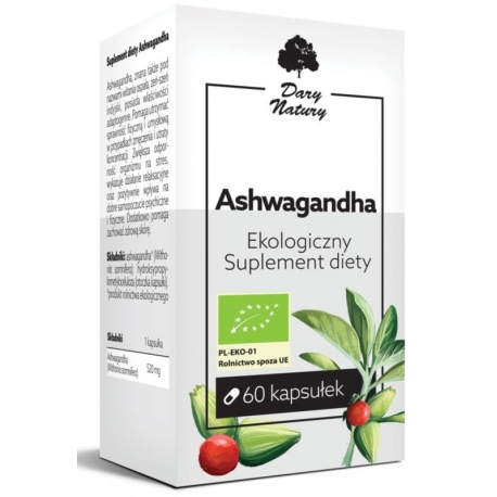 ASHWAGANDA BIO 60 KAPSUŁEK (520 mg) - DA RY NATURY