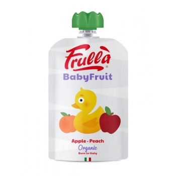 6 mc PRZECIER JABŁKOWO-BRZOSKWINIOWY BEZ GLUTENOWY BIO 100 g - FRULLA (NATURA NUO